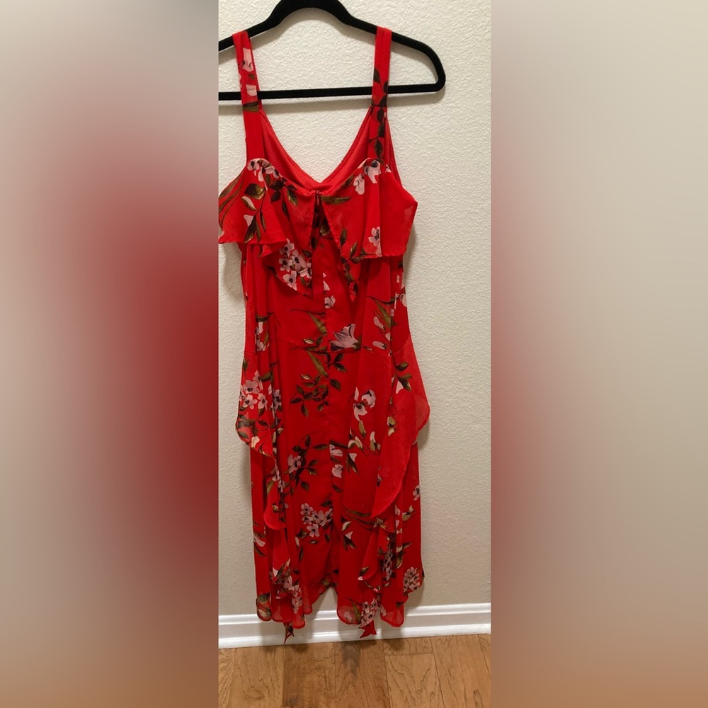 Ryan Michelle Ruffle Floral Dress Size Large - Picture 7 of 11